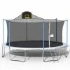 16FT Trampoline With 360-degree Safety Net, Ladder And Basketball Hook - Blue