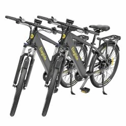 2PCS ELEGLIDE T1 Electric Trekking Bike Trekking E-Bike 27.5 Inch CST Tires 36V 12.5AH Battery 250W Motor Shimano 7 Gears Max Speed 25Km/h Max Range 100KM Max Load 120KG IPX4 Waterproof Dual Disk Brake - Black