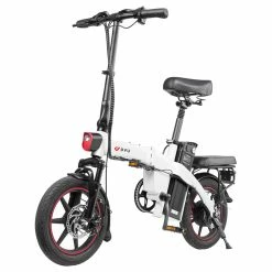Alternative view of DYU A5 Electric Bicycle 350W Motor Max Speed 25km/h 36V 7.5Ah Battery 70km Max Range - White