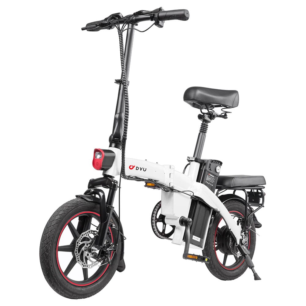 DYU A5 Electric Bicycle 350W Motor Max Speed 25km/h 36V 7.5Ah Battery 70km Max Range - White 2 DYU A5 Electric Bicycle 350W Motor Max Speed 25km/h 36V 7.5Ah Battery 70km Max Range - White - Image 2
