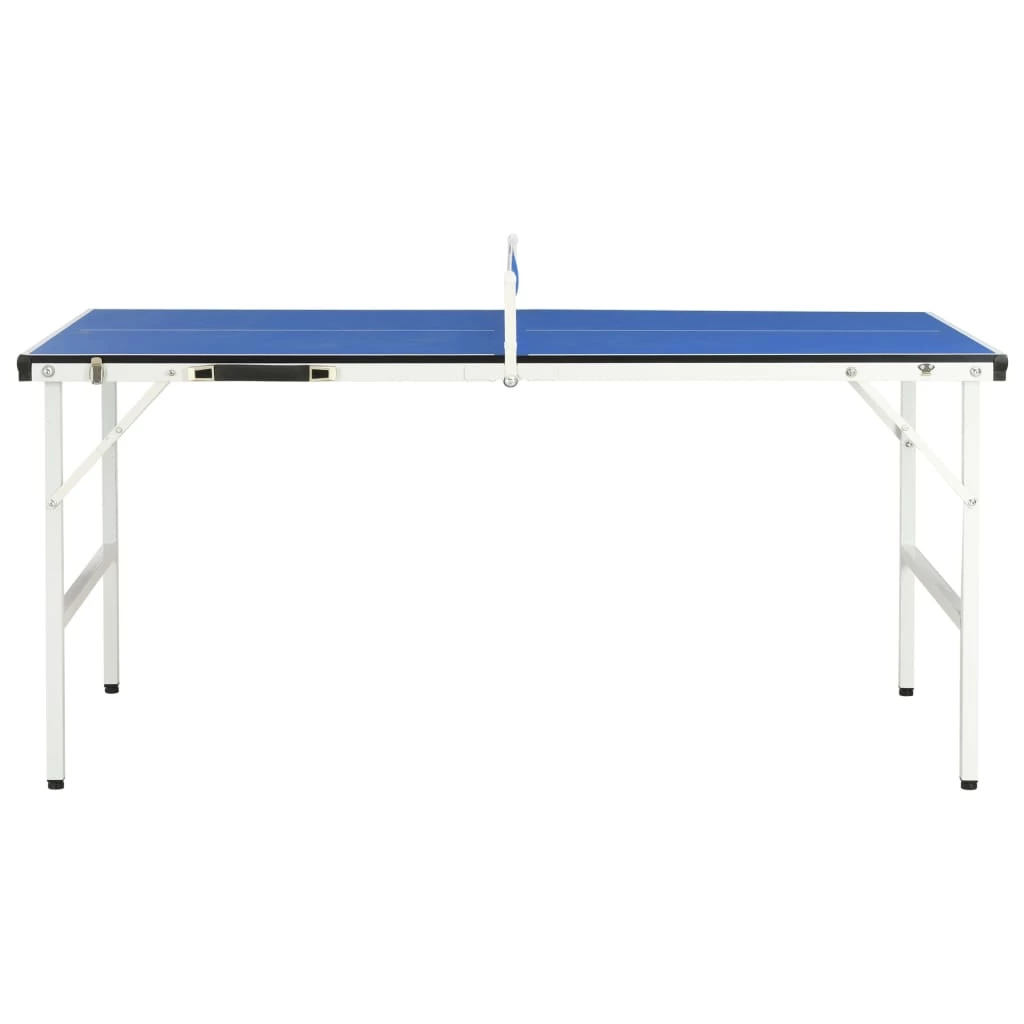 5 Feet Ping Pong Table With Net 152x76x66 Cm Blue - Image 3