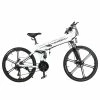 Samebike LO26-II Portable Folding Smart Electric Moped Bike 500W Motor Max 35km/h 26 Inch Tire - White
