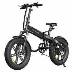 ADO A20F Beast Foldable E-Bike 20*4.0 Inch Fat Tire 250W Motor 25Km/h Speed 36V 14.5Ah Battery For 120KM Range Torque Sensor Shimano 7 Speed Dual Hydraulic Disc Brake IPX5 Waterproof IPS Color Display With ADO EBIKE App Control - Black