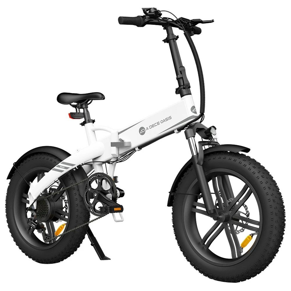 ADO A20F Beast Foldable E-Bike 20*4.0 Inch Fat Tire 250W Motor 25Km/h Speed 36V 14.5Ah Battery For 120KM Range Torque Sensor Shimano 7 Speed Dual Hydraulic Disc Brake IPX5 Waterproof IPS Color Display With ADO EBIKE App Control - White - Image 4
