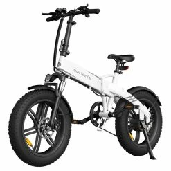 ADO A20F Beast Foldable E-Bike 20*4.0 Inch Fat Tire 250W Motor 25Km/h Speed 36V 14.5Ah Battery For 120KM Range Torque Sensor Shimano 7 Speed Dual Hydraulic Disc Brake IPX5 Waterproof IPS Color Display With ADO EBIKE App Control - White