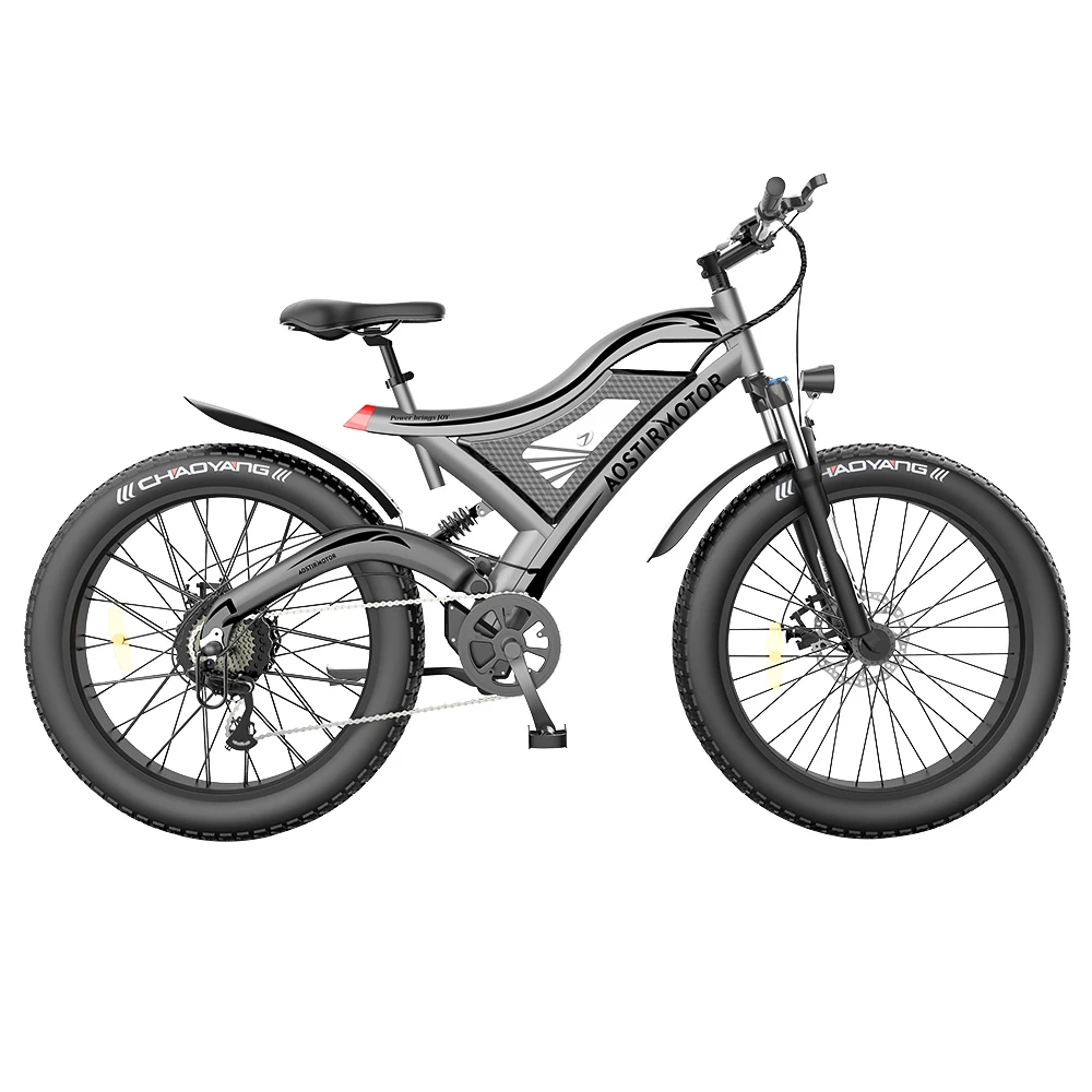 AOSTIRMOTOR S18 750W Electric Bike 26*4.0'' Fat Tire 48V 15Ah Battery 45km/h Max Speed 7 Speed Shimano Gear All Terrain 1 AOSTIRMOTOR S18 750W Electric Bike 26*4.0'' Fat Tire 48V 15Ah Battery 45km/h Max Speed 7 Speed Shimano Gear All Terrain