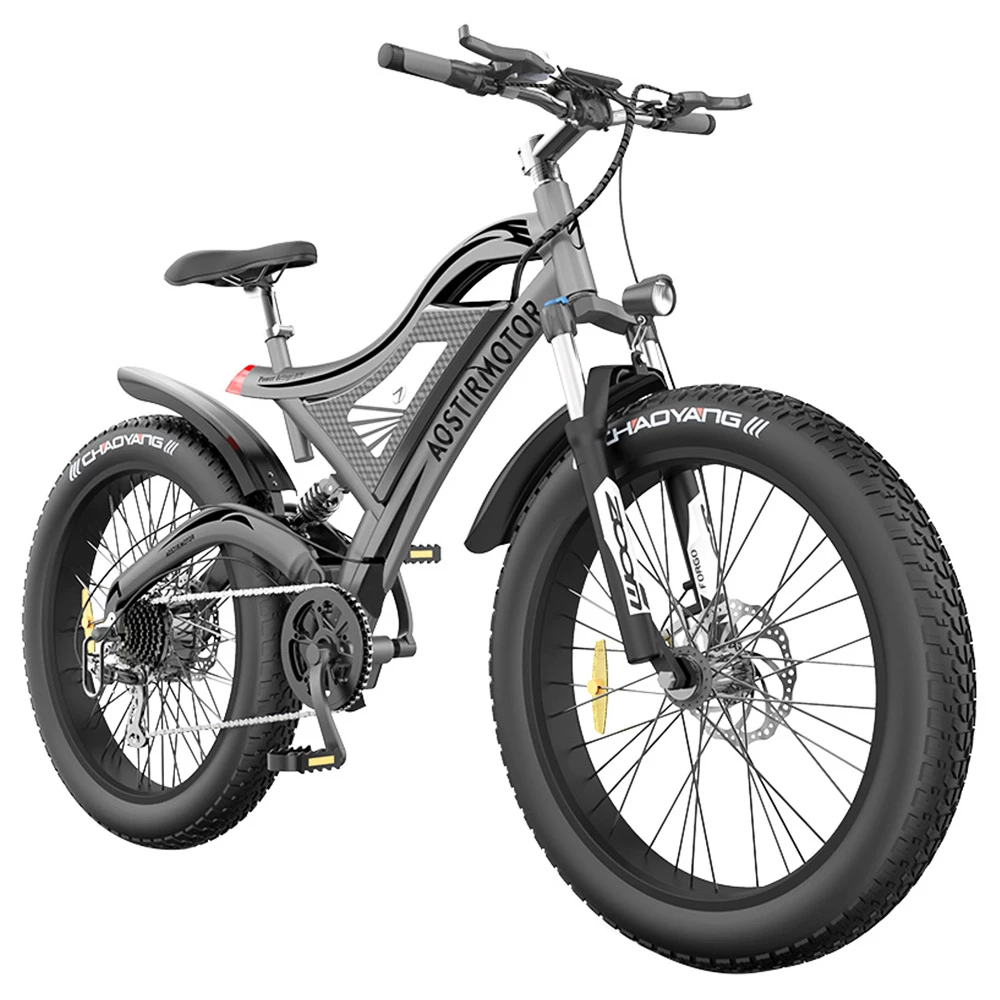 AOSTIRMOTOR S18 750W Electric Bike 26*4.0'' Fat Tire 48V 15Ah Battery 45km/h Max Speed 7 Speed Shimano Gear All Terrain 4 AOSTIRMOTOR S18 750W Electric Bike 26*4.0'' Fat Tire 48V 15Ah Battery 45km/h Max Speed 7 Speed Shimano Gear All Terrain - Image 4