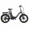 AVAKA BZ20 PLUS Electric Bike Foldable 20*3.0 Inch Fat Tires 500W Brushless Motor 25Km/h Max Speed 48V 15Ah Battery 100Km Range 120KG Max Load Dual Disc Brake Shimano 7-Speed Gear IP54 Waterproof LCD Display- IT Wheel Black