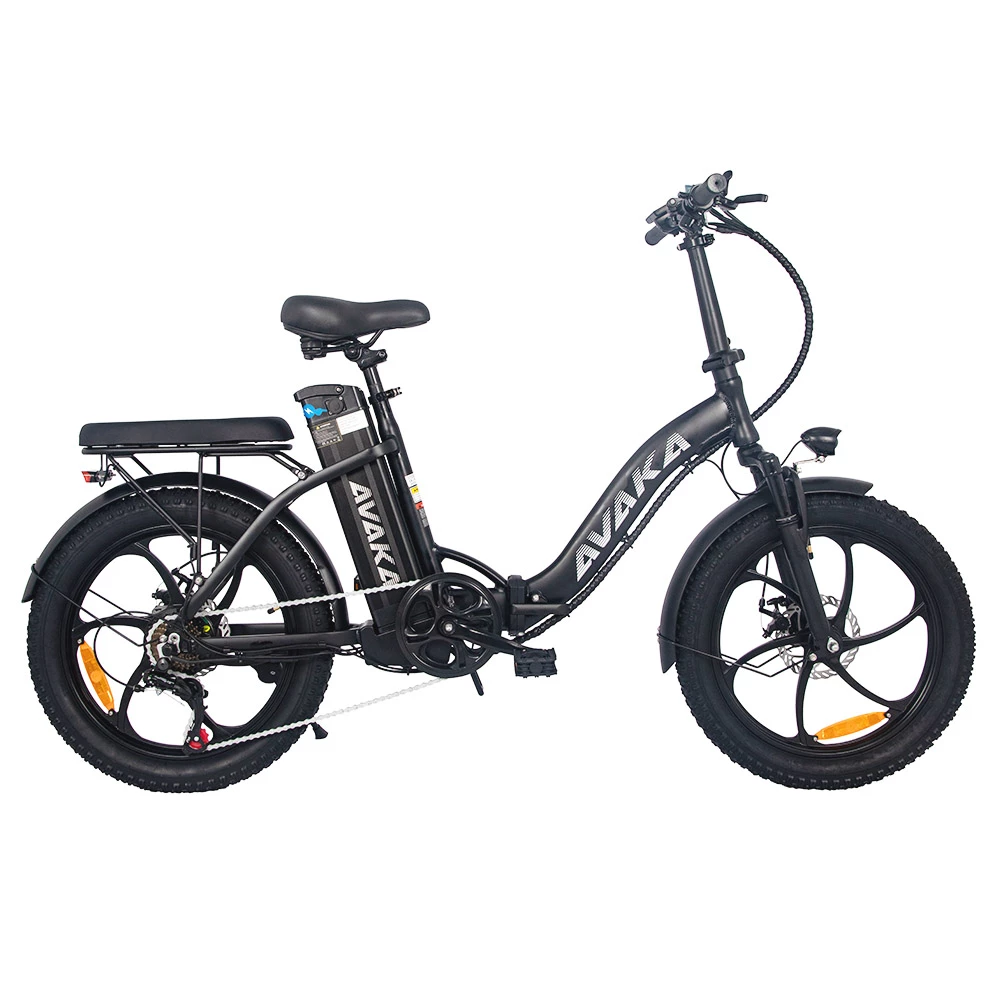 AVAKA BZ20 PLUS Electric Bike Foldable 20*3.0 Inch Fat Tires 500W Brushless Motor 25Km/h Max Speed 48V 15Ah Battery 100Km Range 120KG Max Load Dual Disc Brake Shimano 7-Speed Gear IP54 Waterproof LCD Display- IT Wheel Black 1 AVAKA BZ20 PLUS Electric Bike Foldable 20*3.0 Inch Fat Tires 500W Brushless Motor 25Km/h Max Speed 48V 15Ah Battery 100Km Range 120KG Max Load Dual Disc Brake Shimano 7-Speed Gear IP54 Waterproof LCD Display- IT Wheel Black