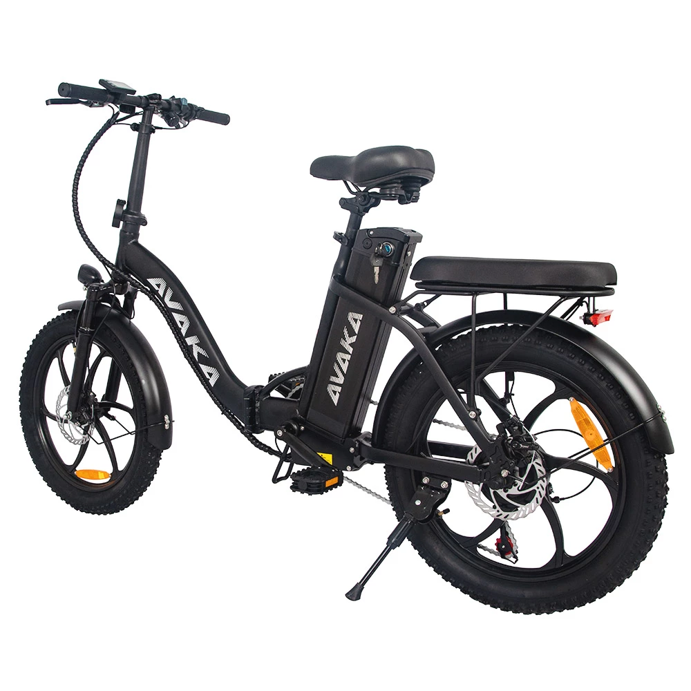 AVAKA BZ20 PLUS Electric Bike Foldable 20*3.0 Inch Fat Tires 500W Brushless Motor 25Km/h Max Speed 48V 15Ah Battery 100Km Range 120KG Max Load Dual Disc Brake Shimano 7-Speed Gear IP54 Waterproof LCD Display- IT Wheel Black 6 AVAKA BZ20 PLUS Electric Bike Foldable 20*3.0 Inch Fat Tires 500W Brushless Motor 25Km/h Max Speed 48V 15Ah Battery 100Km Range 120KG Max Load Dual Disc Brake Shimano 7-Speed Gear IP54 Waterproof LCD Display- IT Wheel Black - Image 6