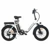 AVAKA BZ20 PLUS Electric Bike Foldable 20*3.0 Inch Fat Tires 500W Brushless Motor 25Km/h Max Speed 48V 15Ah Battery 100Km Range 120KG Max Load Dual Disc Brake Shimano 7-Speed Gear IP54 Waterproof LCD Display- FT Wheel White