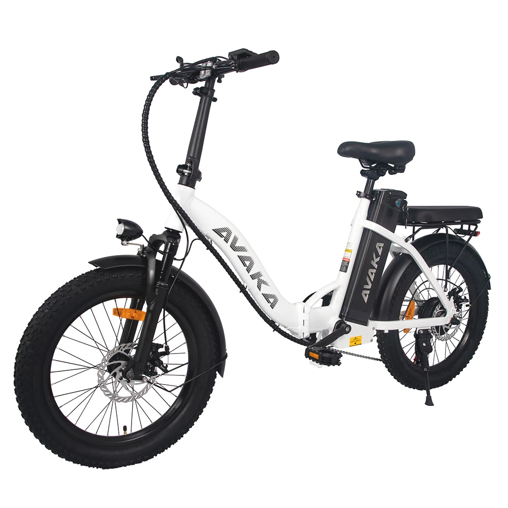 AVAKA BZ20 PLUS Electric Bike Foldable 20*3.0 Inch Fat Tires 500W Brushless Motor 25Km/h Max Speed 48V 15Ah Battery 100Km Range 120KG Max Load Dual Disc Brake Shimano 7-Speed Gear IP54 Waterproof LCD Display- FT Wheel White 2 AVAKA BZ20 PLUS Electric Bike Foldable 20*3.0 Inch Fat Tires 500W Brushless Motor 25Km/h Max Speed 48V 15Ah Battery 100Km Range 120KG Max Load Dual Disc Brake Shimano 7-Speed Gear IP54 Waterproof LCD Display- FT Wheel White - Image 2