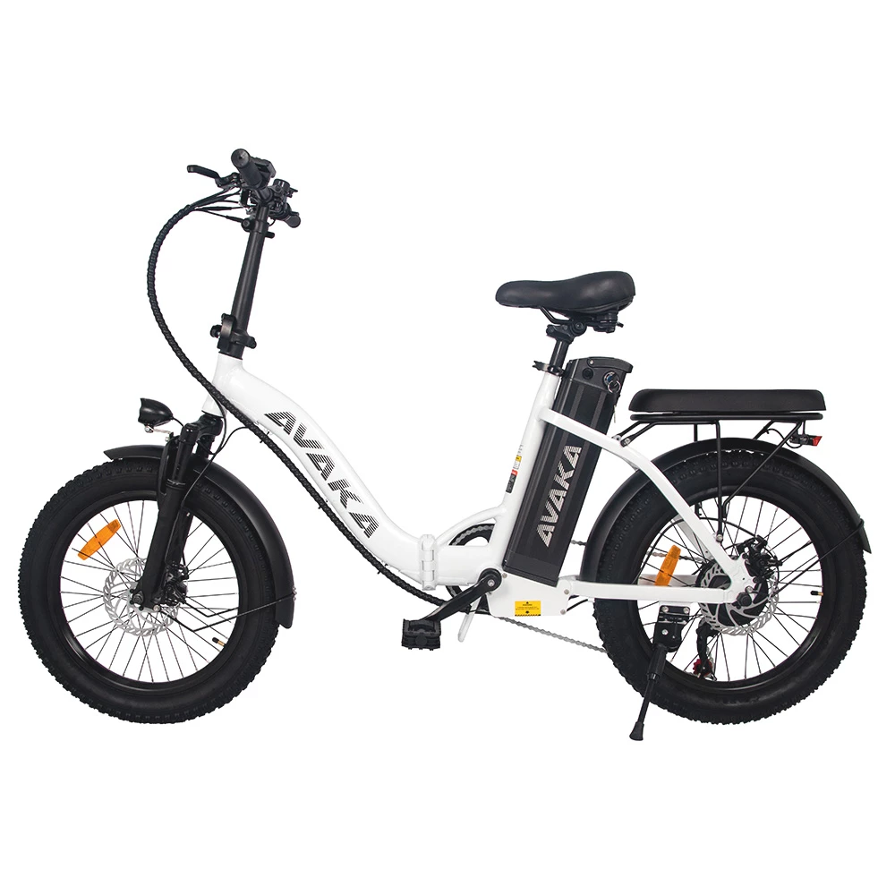 AVAKA BZ20 PLUS Electric Bike Foldable 20*3.0 Inch Fat Tires 500W Brushless Motor 25Km/h Max Speed 48V 15Ah Battery 100Km Range 120KG Max Load Dual Disc Brake Shimano 7-Speed Gear IP54 Waterproof LCD Display- FT Wheel White 4 AVAKA BZ20 PLUS Electric Bike Foldable 20*3.0 Inch Fat Tires 500W Brushless Motor 25Km/h Max Speed 48V 15Ah Battery 100Km Range 120KG Max Load Dual Disc Brake Shimano 7-Speed Gear IP54 Waterproof LCD Display- FT Wheel White - Image 4