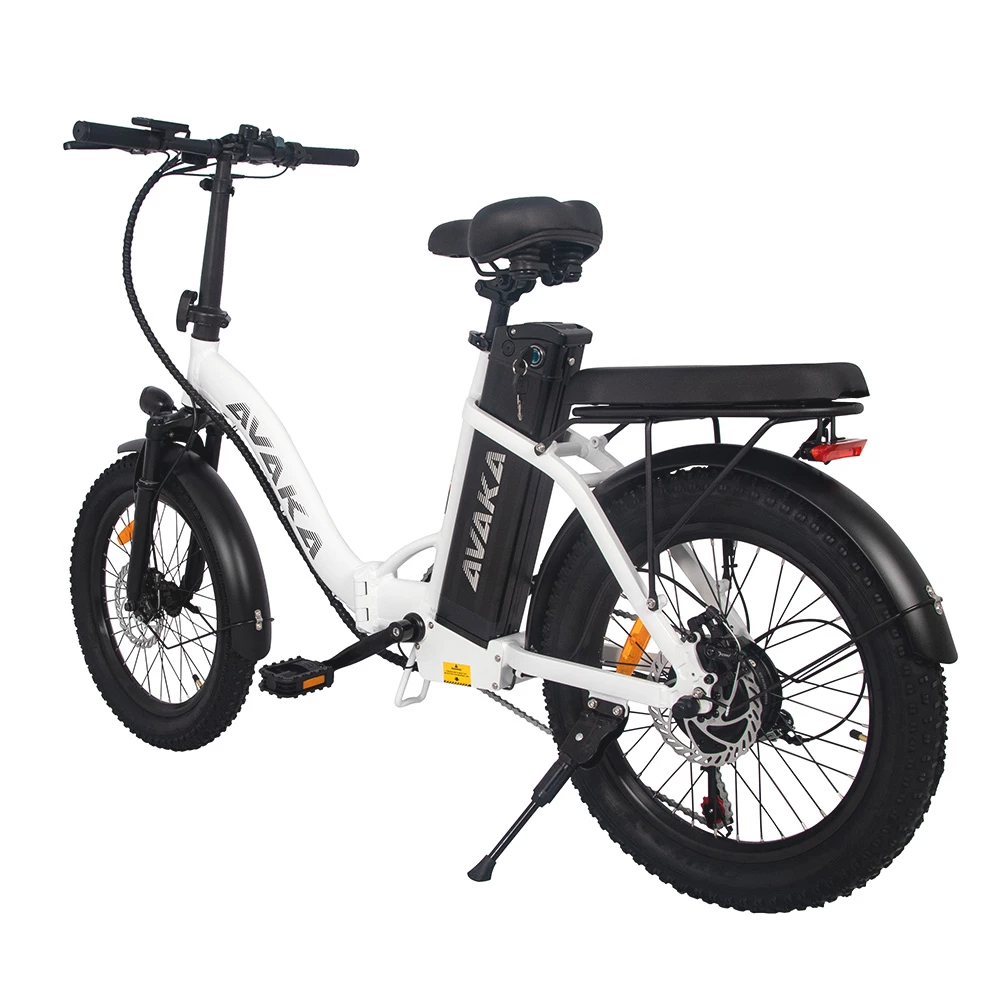 AVAKA BZ20 PLUS Electric Bike Foldable 20*3.0 Inch Fat Tires 500W Brushless Motor 25Km/h Max Speed 48V 15Ah Battery 100Km Range 120KG Max Load Dual Disc Brake Shimano 7-Speed Gear IP54 Waterproof LCD Display- FT Wheel White 5 AVAKA BZ20 PLUS Electric Bike Foldable 20*3.0 Inch Fat Tires 500W Brushless Motor 25Km/h Max Speed 48V 15Ah Battery 100Km Range 120KG Max Load Dual Disc Brake Shimano 7-Speed Gear IP54 Waterproof LCD Display- FT Wheel White - Image 5