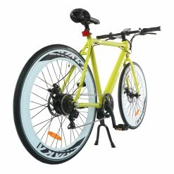 AVAKA R1 Electric Bike 700C*32C Inch Wheels 250W Brushless Motor 25Km/h Max Speed 36V 9Ah Battery Shimano 7-Speed Transmission IP65 Waterproof Double Mechanical Disc Brake LCD Display - Yellow -Zhengbu Shop AVAKA R1 Electric Bike 250W Brushless Motor Green 515195 3