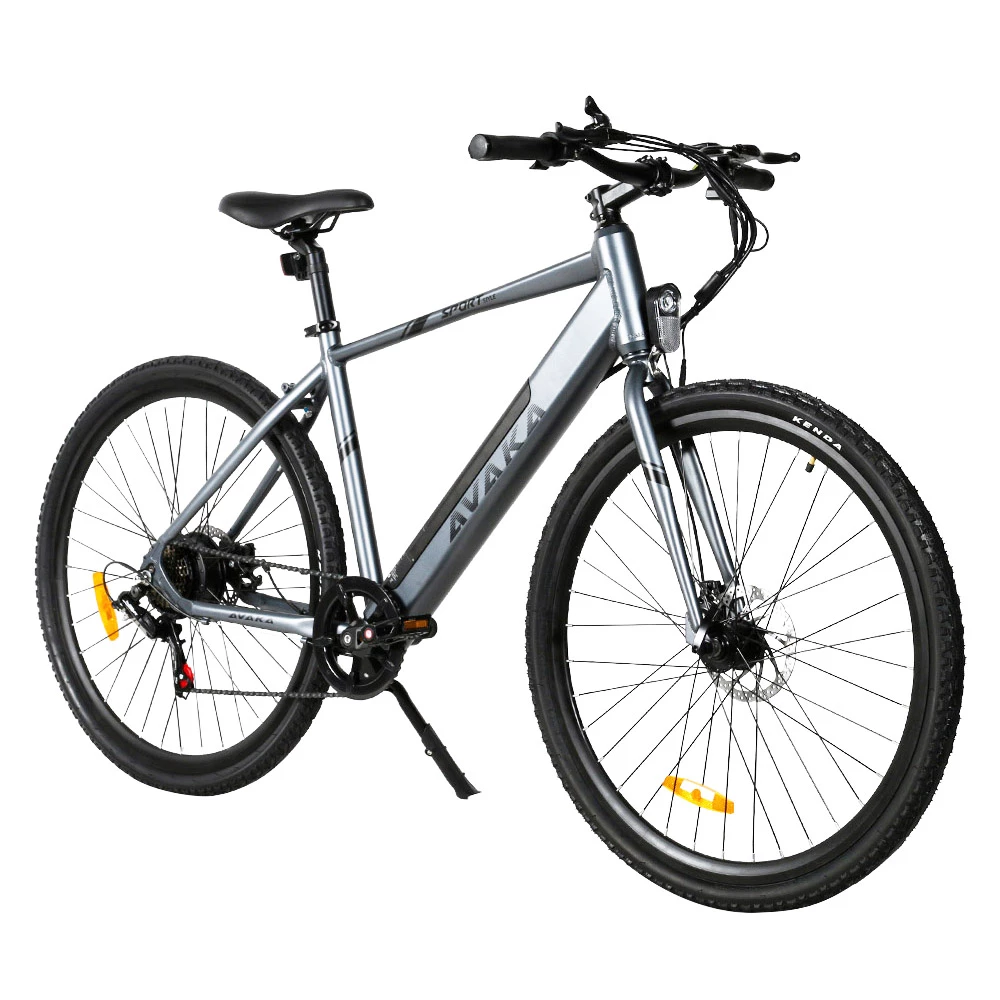 AVAKA R3 Electric Bike 700C*40C Inches Wheel 36V 350W Motor 12.5Ah Battery 32km/h Max Speed 70km Range Shimano 7-Speed Gear 120kg Load - Grey 4 AVAKA R3 Electric Bike 700C*40C Inches Wheel 36V 350W Motor 12.5Ah Battery 32km/h Max Speed 70km Range Shimano 7-Speed Gear 120kg Load - Grey - Image 4