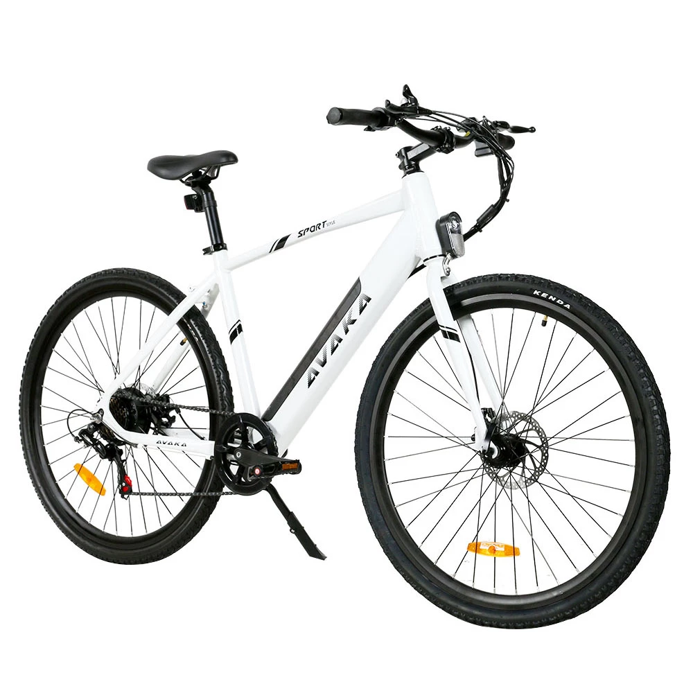 AVAKA R3 Electric Bike 700C*40C Inches Wheel 36V 350W Motor 12.5Ah Battery 32km/h Max Speed 70km Range Shimano 7-Speed Gear 120kg Load - White 4 AVAKA R3 Electric Bike 700C*40C Inches Wheel 36V 350W Motor 12.5Ah Battery 32km/h Max Speed 70km Range Shimano 7-Speed Gear 120kg Load - White - Image 4