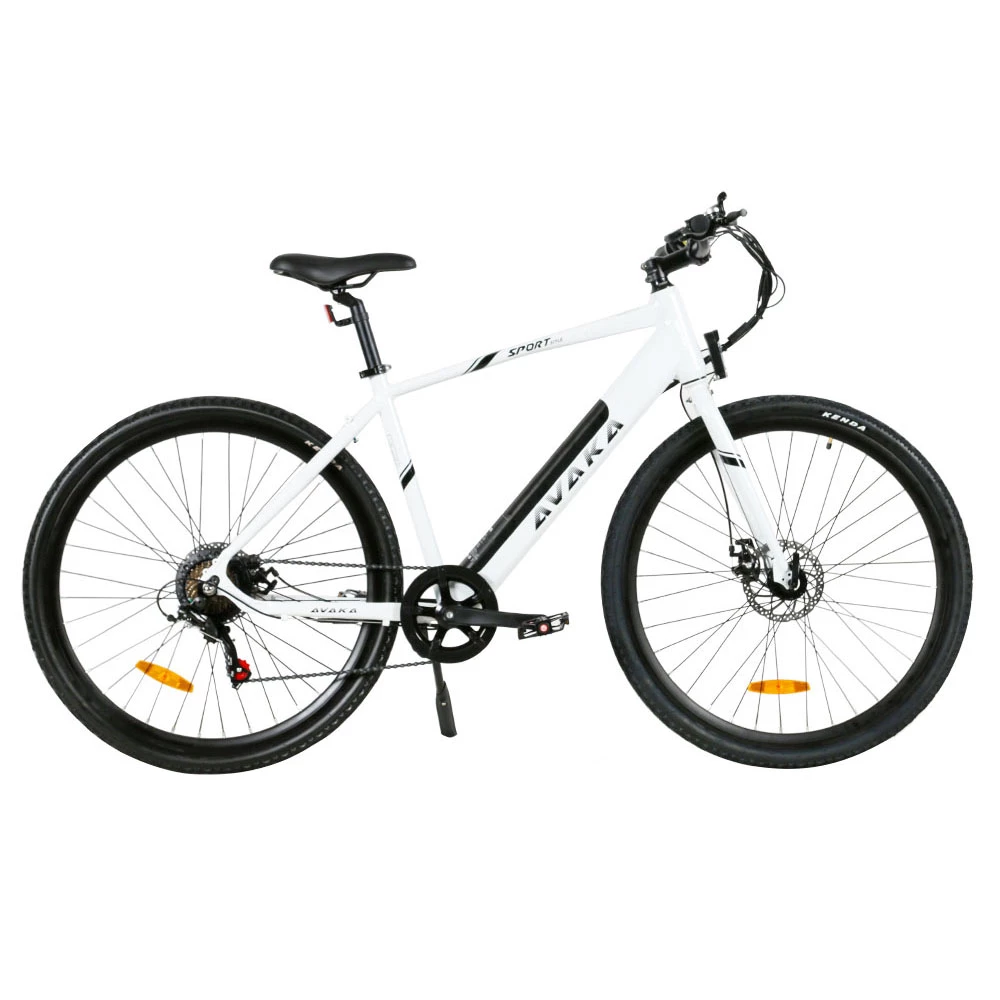 AVAKA R3 Electric Bike 700C*40C Inches Wheel 36V 350W Motor 12.5Ah Battery 32km/h Max Speed 70km Range Shimano 7-Speed Gear 120kg Load - White - Image 2