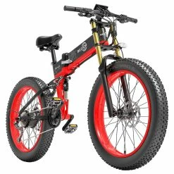 BEZIOR X-PLUS Electric Bike 1500W Motor 48V 17.5Ah Battery 26*4.0 Inch Fat Tire Mountain Bike 40Km/h Max Speed 200kg Load 130 KM Range LED Display IP54 Waterproof - Red 9 BEZIOR X-PLUS Electric Bike 1500W Motor 48V 17.5Ah Battery 26*4.0 Inch Fat Tire Mountain Bike 40Km/h Max Speed 200kg Load 130 KM Range LED Display IP54 Waterproof - Red -Zhengbu Shop BEZIOR X PLUS Electric Bike 1500W Motor 48V 17 5Ah Battery Red 519231 3
