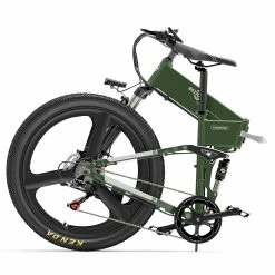 BEZIOR X500 Pro Folding Electric Bike Bicycle 26 Inch Tire 500W Motor Max Speed 30Km/h 48V 10.4Ah Battery Aluminum Alloy Frame Shimano 7-Speed Shift 100KM Power-Assisted Range LCD Display IP54 Waterproof Max Load 200KG - Black Green 9 BEZIOR X500 Pro Folding Electric Bike Bicycle 26 Inch Tire 500W Motor Max Speed 30Km/h 48V 10.4Ah Battery Aluminum Alloy Frame Shimano 7-Speed Shift 100KM Power-Assisted Range LCD Display IP54 Waterproof Max Load 200KG - Black Green -Zhengbu Shop BEZIOR X500 PRO Electric Mountain Folding Bike Army Green 510823 3