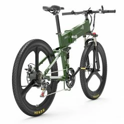 BEZIOR X500 Pro Folding Electric Bike Bicycle 26 Inch Tire 500W Motor Max Speed 30Km/h 48V 10.4Ah Battery Aluminum Alloy Frame Shimano 7-Speed Shift 100KM Power-Assisted Range LCD Display IP54 Waterproof Max Load 200KG - Black Green 11 BEZIOR X500 Pro Folding Electric Bike Bicycle 26 Inch Tire 500W Motor Max Speed 30Km/h 48V 10.4Ah Battery Aluminum Alloy Frame Shimano 7-Speed Shift 100KM Power-Assisted Range LCD Display IP54 Waterproof Max Load 200KG - Black Green -Zhengbu Shop BEZIOR X500 PRO Electric Mountain Folding Bike Army Green 510823 5