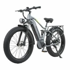 BURCHDA RX80 Electric Bike 26*4.0 Inch Fat Tire 1000W Motor 48V 18Ah Battery 45Km/h Max Speed Mid-mounted Shock Absorber Snow Mountain Bike