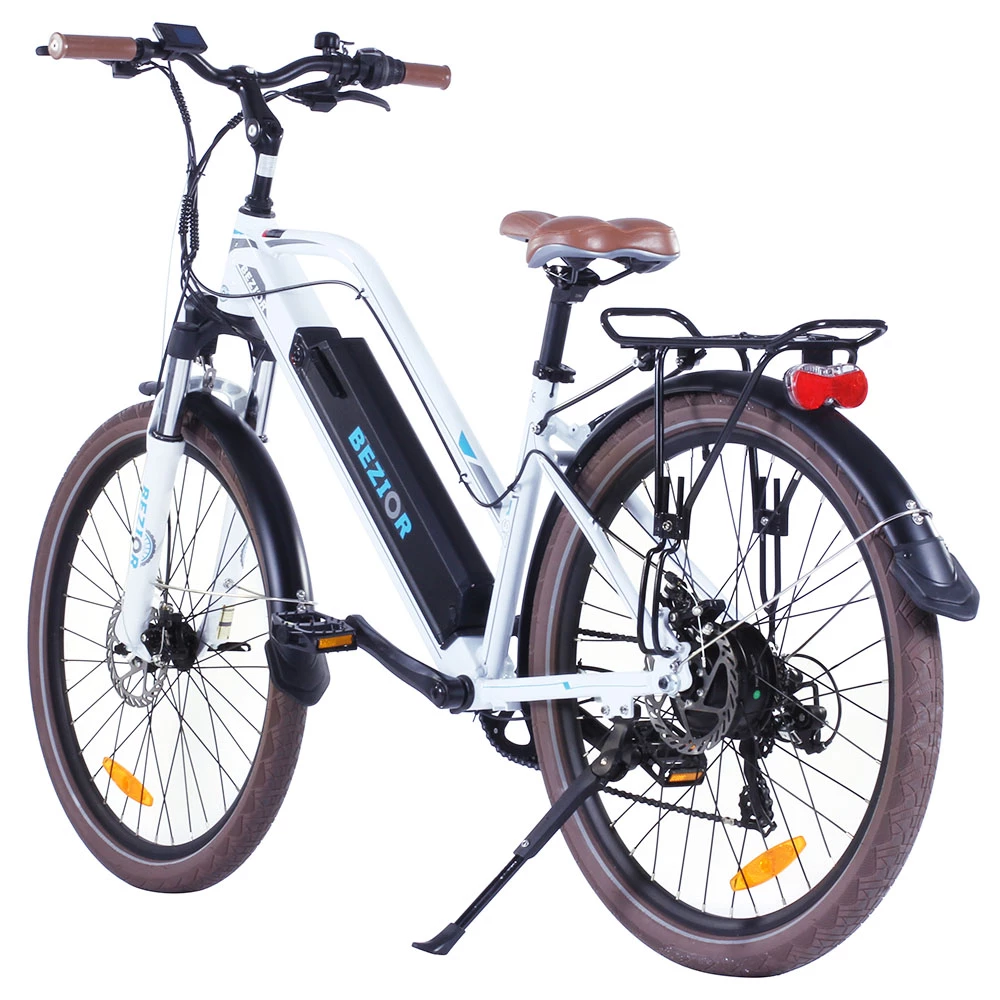Bezior M2 Pro Electric Moped Bike 500W Motor 100km Range 12.5Ah Battery 26*2.125'' Wheels 25km/h Max Speed - White - Image 6