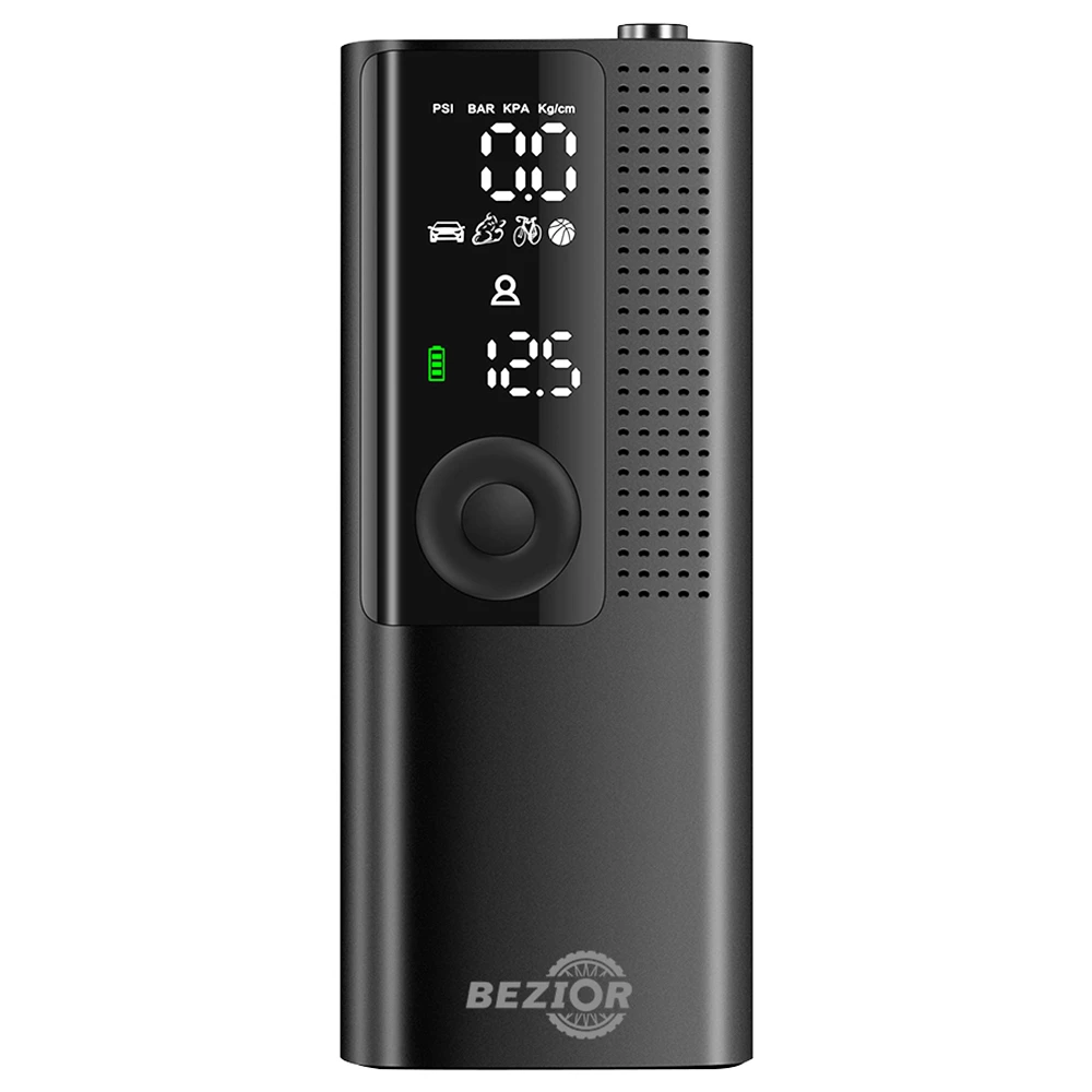 Bezior Mini Inflator Air Compressor Pump 2000mAh 120PSI With Digital Gauge For Bike Car Tyre 1 Bezior Mini Inflator Air Compressor Pump 2000mAh 120PSI With Digital Gauge For Bike Car Tyre