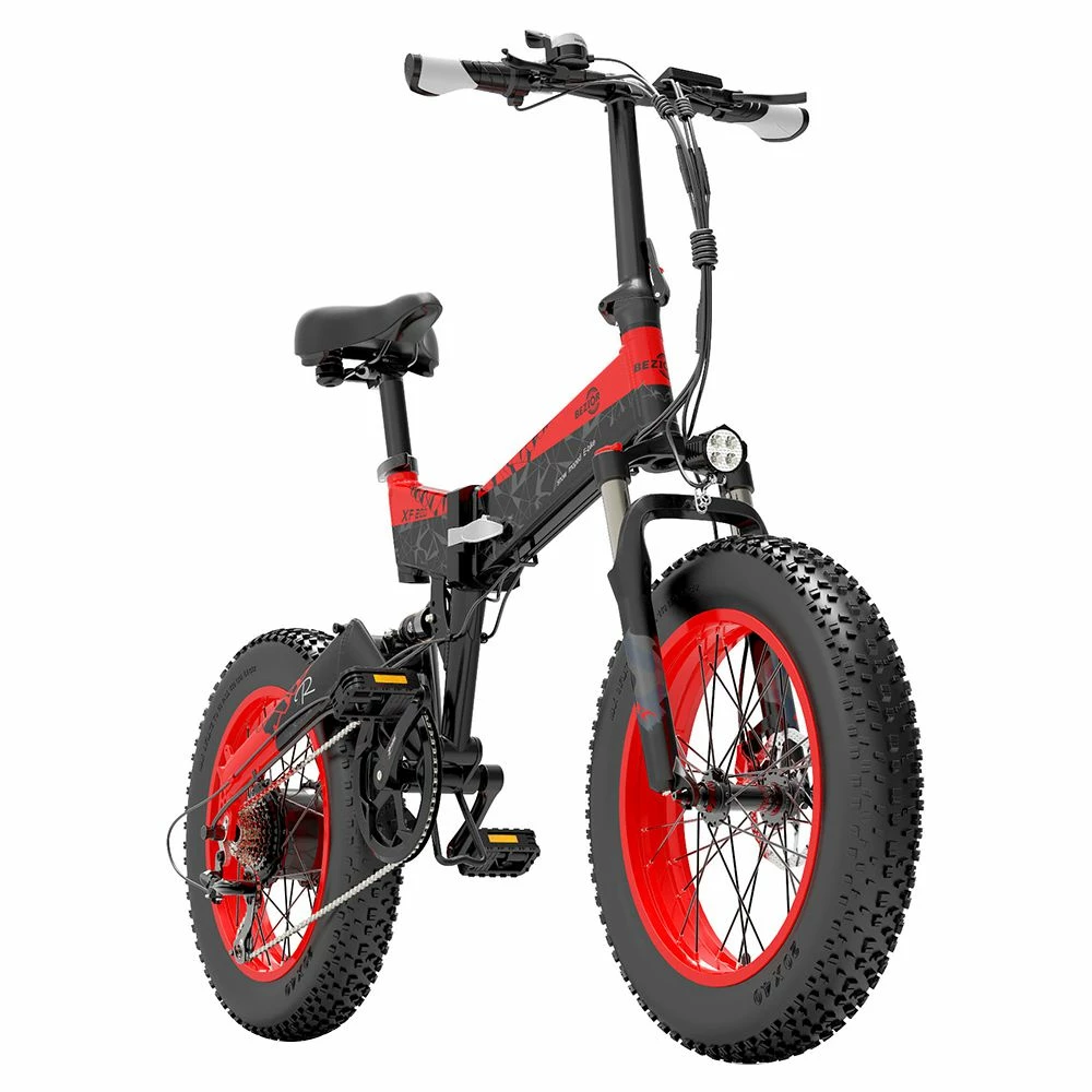 BEZIOR XF200 Off-road Electric Bike All Terrain Electric Bicycle 20x4'' Fat Tire 48V 1000W Motor 40km/h Max Speed 15Ah Battery Shimano 7-speed Shifting System - Black Red 5 BEZIOR XF200 Off-road Electric Bike All Terrain Electric Bicycle 20x4'' Fat Tire 48V 1000W Motor 40km/h Max Speed 15Ah Battery Shimano 7-speed Shifting System - Black Red - Image 5