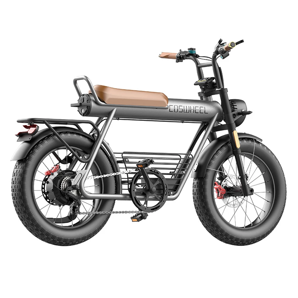 COSWHEEL CT20 Electric Mountain Bike 20*5.0 Inch All-terrain Fat Tire, 750W Brushless Motor 45km/h Max Speed 48V 25Ah Battery 150kg Load 4 COSWHEEL CT20 Electric Mountain Bike 20*5.0 Inch All-terrain Fat Tire, 750W Brushless Motor 45km/h Max Speed 48V 25Ah Battery 150kg Load - Image 4