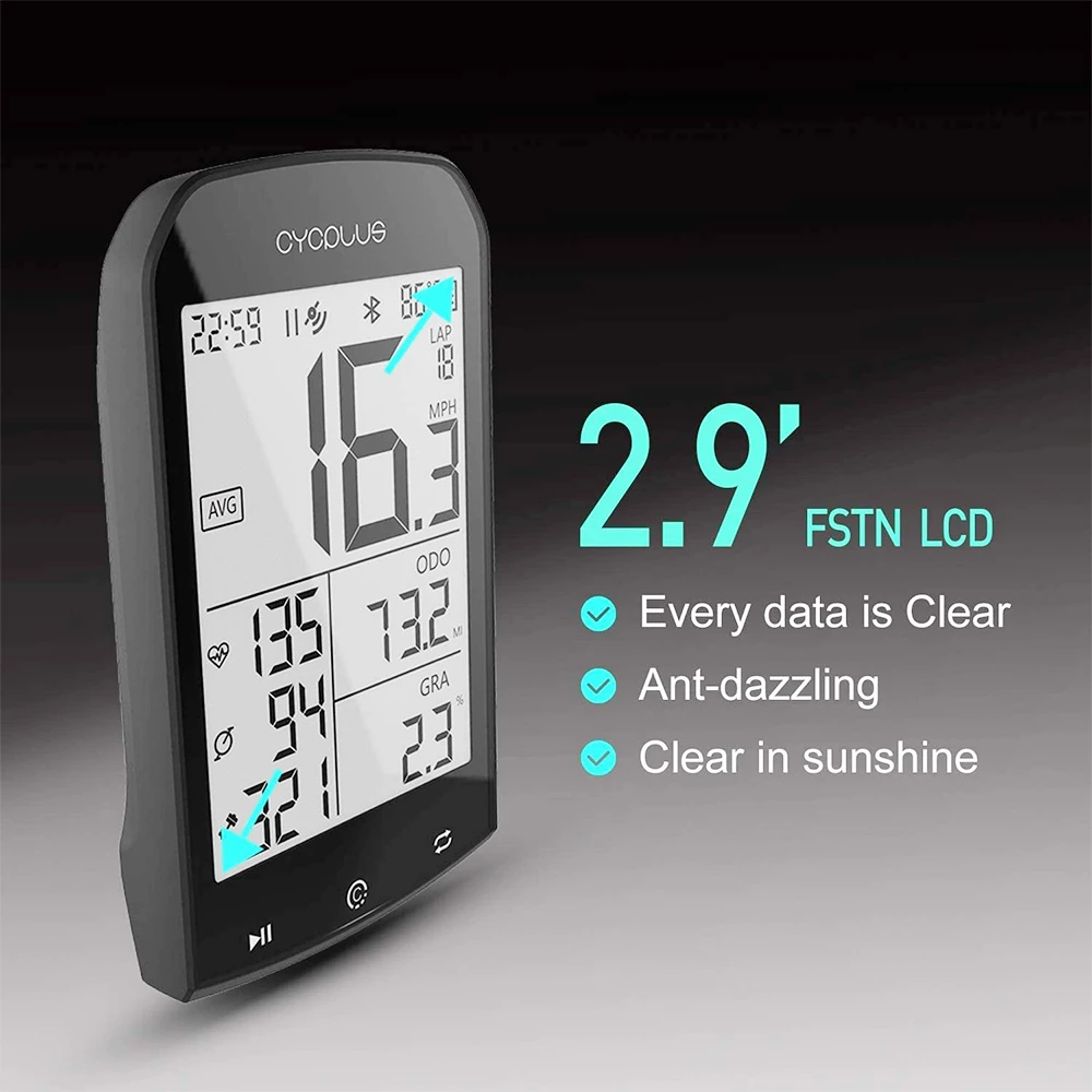 CYCPLUS M1 GPS Bike Computer Waterproof Bicycle Speedometer And Odometer ANT Wireless Cycling Computer Compatible With App 5 CYCPLUS M1 GPS Bike Computer Waterproof Bicycle Speedometer And Odometer ANT Wireless Cycling Computer Compatible With App - Image 5