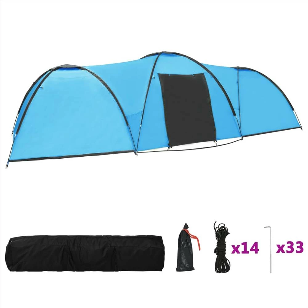 Camping Igloo Tent 650x240x190 Cm 8 Person Blue - Image 3