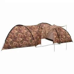 Camping Igloo Tent 650x240x190 Cm 8 Person Camouflage