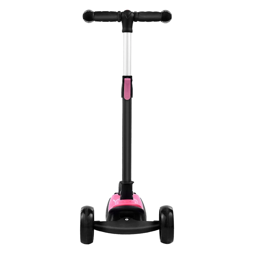 Kick Scooter Glide Scooter With Extra Wide PU Light-Up Wheels And 4 Adjustable Heights For Children From 3-12 Pink 5 Kick Scooter Glide Scooter With Extra Wide PU Light-Up Wheels And 4 Adjustable Heights For Children From 3-12 Pink - Image 5