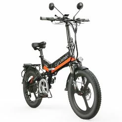 Alternative view of Cyrusher XF590 Folding Electric Bike 500W 48V 10 Ah Battery 7 Speed City E-bike - Orange