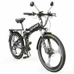 Alternative view of Cyrusher XF770 Folding Electric Bike 500W 48V 10 Ah Hidden Battery 7 Speed Mountain E-bike - White