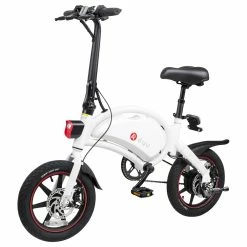 DYU D3+ Folding Moped Electric Bike 14 Inch Inflatable Rubber Tires 240W Motor Max Speed 25km/h Up To 45km Range Dual Disc Brakes Adjustable Height APP Control - White 7 DYU D3+ Folding Moped Electric Bike 14 Inch Inflatable Rubber Tires 240W Motor Max Speed 25km/h Up To 45km Range Dual Disc Brakes Adjustable Height APP Control - White -Zhengbu Shop D3 DYU Folding Moped Electric Bike 14 Inch White 899289