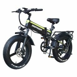 DEEPOWER H20 Pro (GR20) Electric Bike 20*4.0 Inch Fat Tire 48V 1000W Motor 51Km/h Max Load 17.5Ah Battery Shimano 7 Speed Gear 150KG Load