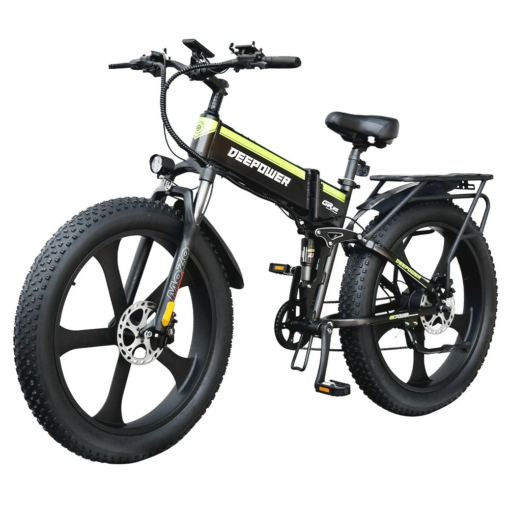 DEEPOWER H26 Pro (GR26) Electric Bike 26*4.0 Inch Fat Tire 48V 1000W Motor 17.5Ah Battery 45Km/h Max Speed Shimano 7 Speed Gear 150KG Load 1 DEEPOWER H26 Pro (GR26) Electric Bike 26*4.0 Inch Fat Tire 48V 1000W Motor 17.5Ah Battery 45Km/h Max Speed Shimano 7 Speed Gear 150KG Load