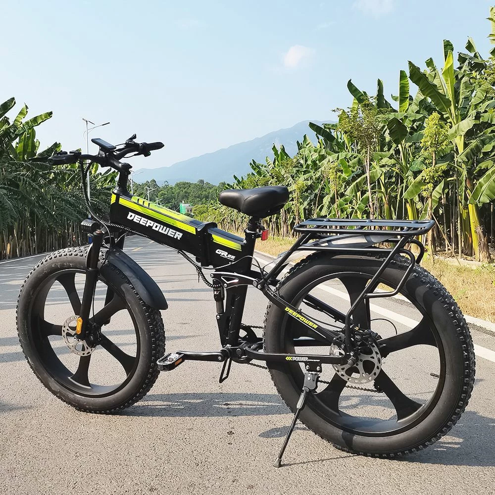 DEEPOWER H26 Pro (GR26) Electric Bike 26*4.0 Inch Fat Tire 48V 1000W Motor 17.5Ah Battery 45Km/h Max Speed Shimano 7 Speed Gear 150KG Load 3 DEEPOWER H26 Pro (GR26) Electric Bike 26*4.0 Inch Fat Tire 48V 1000W Motor 17.5Ah Battery 45Km/h Max Speed Shimano 7 Speed Gear 150KG Load - Image 3