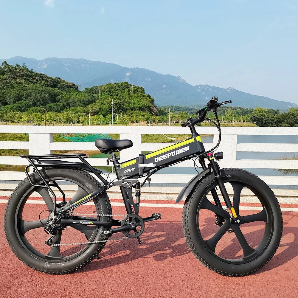 DEEPOWER H26 Pro (GR26) Electric Bike 26*4.0 Inch Fat Tire 48V 1000W Motor 17.5Ah Battery 45Km/h Max Speed Shimano 7 Speed Gear 150KG Load 4 DEEPOWER H26 Pro (GR26) Electric Bike 26*4.0 Inch Fat Tire 48V 1000W Motor 17.5Ah Battery 45Km/h Max Speed Shimano 7 Speed Gear 150KG Load - Image 4