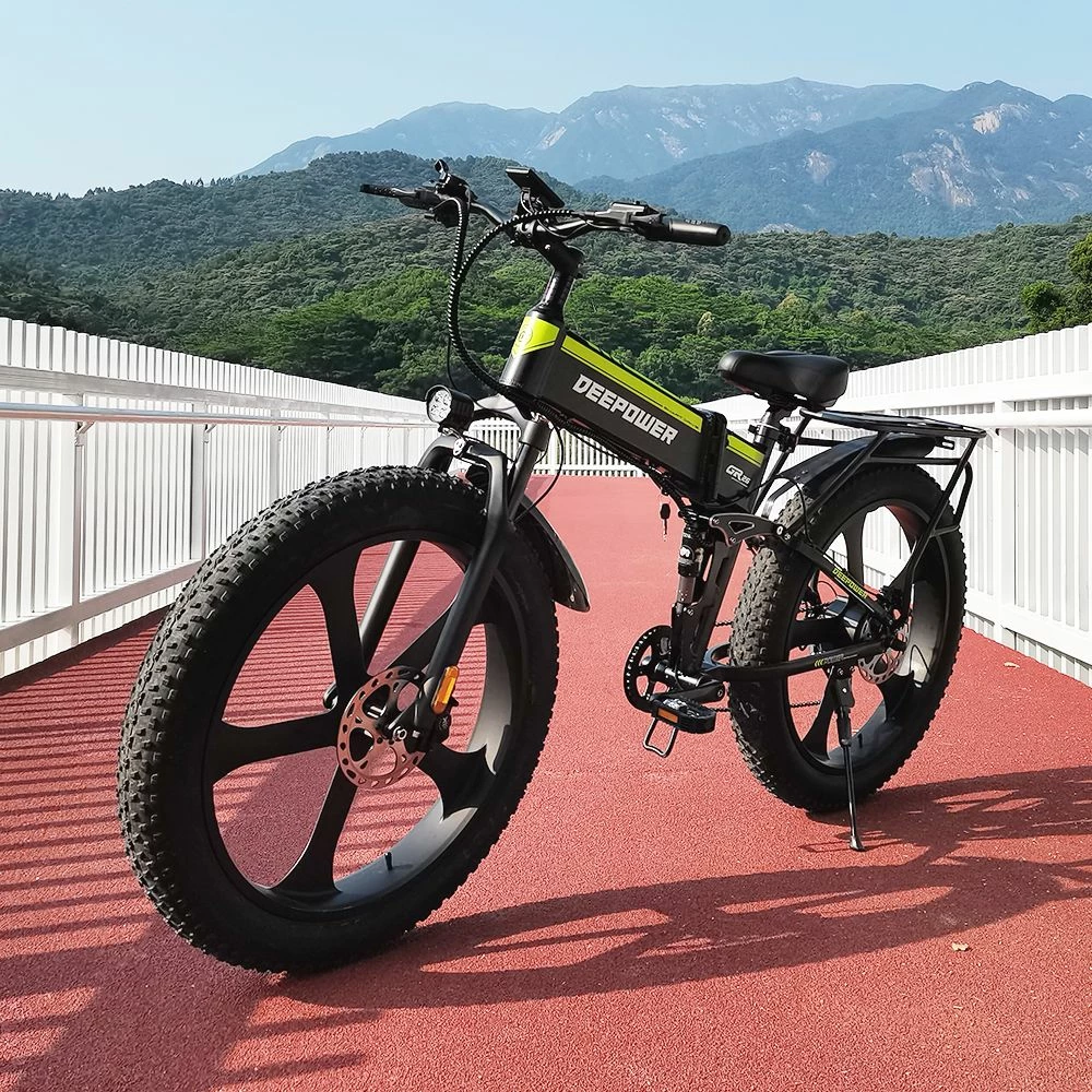 DEEPOWER H26 Pro (GR26) Electric Bike 26*4.0 Inch Fat Tire 48V 1000W Motor 17.5Ah Battery 45Km/h Max Speed Shimano 7 Speed Gear 150KG Load 5 DEEPOWER H26 Pro (GR26) Electric Bike 26*4.0 Inch Fat Tire 48V 1000W Motor 17.5Ah Battery 45Km/h Max Speed Shimano 7 Speed Gear 150KG Load - Image 5