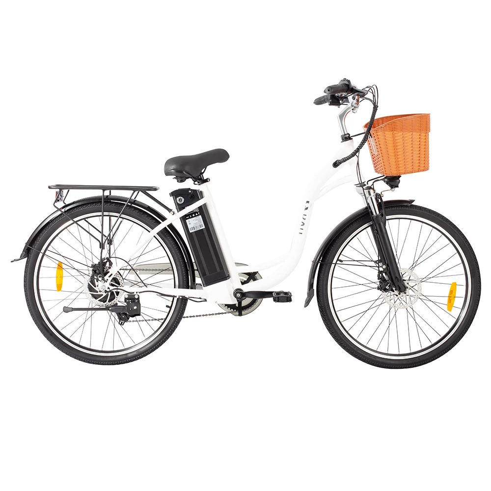 DYU C6 Electric Bicycle 350W Motor Max Speed 25km/h 36V 12.5AH 70km Max Range - White 1 DYU C6 Electric Bicycle 350W Motor Max Speed 25km/h 36V 12.5AH 70km Max Range - White