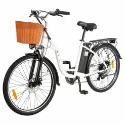 DYU C6 Electric Bicycle 350W Motor Max Speed 25km/h 36V 12.5AH 70km Max Range - White 8 DYU C6 Electric Bicycle 350W Motor Max Speed 25km/h 36V 12.5AH 70km Max Range - White -Zhengbu Shop DYU C6 Electric Bicycle 350W Motor 36V 12 5AH White 497642 2
