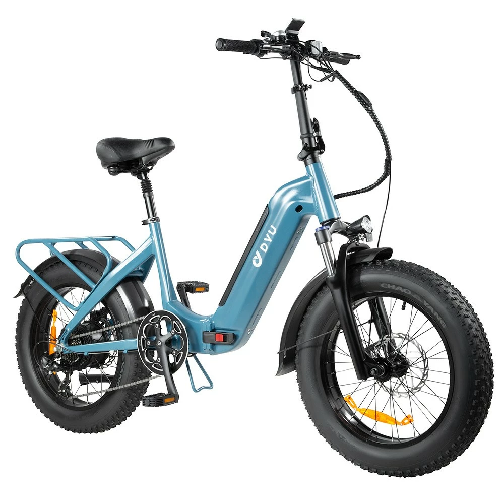 DYU FF500 Foldable Electric Bike 20 Inch Fat Tire 500W Motor 32Km/h Max Speed 48V 14Ah LG Battery 70KM Range 150KG Load Front&Rear Disc Brakes Shimano 7-Speed Gear 1 DYU FF500 Foldable Electric Bike 20 Inch Fat Tire 500W Motor 32Km/h Max Speed 48V 14Ah LG Battery 70KM Range 150KG Load Front&Rear Disc Brakes Shimano 7-Speed Gear