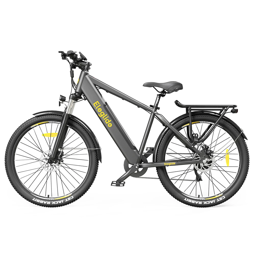 ELEGLIDE T1 Electric Trekking Bike Trekking E-Bike 27.5 Inch CST Tires 36V 12.5AH Battery 250W Motor Shimano 7 Gears Max Speed 25Km/h Max Range 100KM Max Load 120KG IPX4 Waterproof Dual Disk Brake - Black 2 ELEGLIDE T1 Electric Trekking Bike Trekking E-Bike 27.5 Inch CST Tires 36V 12.5AH Battery 250W Motor Shimano 7 Gears Max Speed 25Km/h Max Range 100KM Max Load 120KG IPX4 Waterproof Dual Disk Brake - Black - Image 2