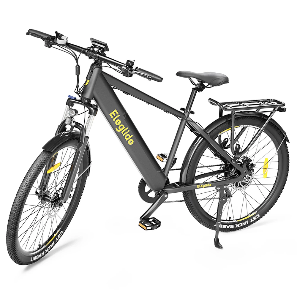 ELEGLIDE T1 Electric Trekking Bike Trekking E-Bike 27.5 Inch CST Tires 36V 12.5AH Battery 250W Motor Shimano 7 Gears Max Speed 25Km/h Max Range 100KM Max Load 120KG IPX4 Waterproof Dual Disk Brake - Black 5 ELEGLIDE T1 Electric Trekking Bike Trekking E-Bike 27.5 Inch CST Tires 36V 12.5AH Battery 250W Motor Shimano 7 Gears Max Speed 25Km/h Max Range 100KM Max Load 120KG IPX4 Waterproof Dual Disk Brake - Black - Image 5