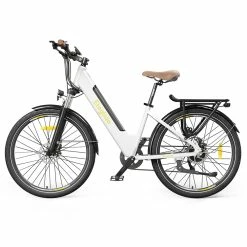 Alternative view of ELEGLIDE T1 STEP-THRU Electric Trekking Bike Trekking E-Bike 27.5 Inch CST Tires 36V 12.5AH Battery 250W Brushless Motor Shimano 7 Gears Max Speed 25Km/h Max Range 100KM Max Load 120KG IPX4 Waterproof Dual Disk Brake - White