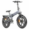 ENGWE EP-2 Pro 2022 Version Folding Electric Bike 20*4.0 Inch Fat Tire 750W Motor 35Km/h Max Speed 48V 13Ah Battery 150KG Max Load SHIMANO 7-Speed Gears Dual Disc Brake 100KM Range Mountain Beach Snow Folding Bicycle - Grey
