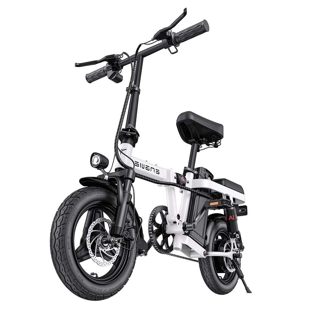 ENGWE T14 Folding Electric Bicycle 14 Inch Tire 350W Brushless Motor 48V 10Ah Battery 33Km/h Max Speed 80KM Range 100KG Load - White - Image 3